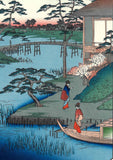Utagawa Hiroshige - No.092 Mokuboji Temple and Vegetable Fields on Uchigawa Inlet  木母寺内川御前栽畑  - One hundred Famous View of Edo - Free shipping