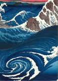 Utagawa Hiroshige - Famous Places in the Sixty-odd Provinces -  #55 Awa: The Wind and Waves of Naruto - Unsodo edition -    FREE SHIPPING
