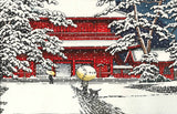 Kawase Hasui - #HKS-10   Yuki no Zojoji (Zojoji Temple in Snow) - Free Shipping