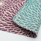 Isamonyou -  Double-Sided Dyeing Kiku (Chrysanthemum) Purple/Light Green- Furoshiki (Japanese Wrapping Cloth)