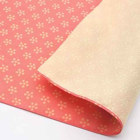 Rikyu Ume (Plum) -Double-Sided Dyeing Furoshiki - Pink / Cream - 45 x 45 cm