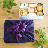 Copy of Rikyu Ume (Plum) -Double-Sided Dyeing Furoshiki - Purple / Navy - 45 x 45 cm