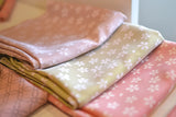 Kirara - Sakura -Double-Sided Dyeing Furoshiki - Beige/Pink - 48 x 48 cm