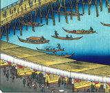 Utagawa Hiroshige - No.059 Ryōgoku Bridge and the Great Riverbank - One hundred Famous View of Edo - Free shipping