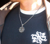 Saito - The Mandala on Lotus flower Silver Pendant Top (Silver 950)