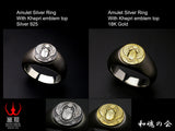 Saito - Egyptian motif  KHWPRI - Scarab - God of rebirth & the sunrise 18Kt emblem Amulet Silver Ring