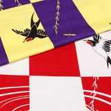 Maruwa - Ichimatsu (Plaid) Swallows Y - Furoshiki (Japanese Wrapping Cloth) 105 x 105 cm