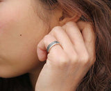Saito - Heart Sutra Extra  Slim Silver Ring (Silver 950)