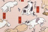 Sumidagawa - Utagawa Kuniyoshi - Myaukaikougo Jyusanbiki (猫飼好五十三疋) - Furoshiki  48 x 48 cm