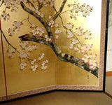 Tominaga Jyuho - Japanese Traditional Hand Paint Byobu (Gold Leaf Folding Screen) - X135 - Free Shipping