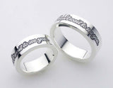 Saito - Posy Silver 950 Ring - Pair ( For You & Her ) "I can't wait to see you."