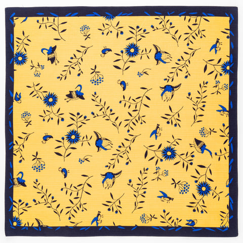 Support Ukraine Furoshiki　Tree of life  (Yellow)   Furoshiki  (Japanese Wrapping Cloth)   50 x 50 cm
