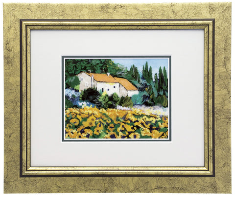 Saikosha - #012-14 Sunflower of Provence (Framed Cloisonné ware) - Free Shipping