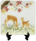 Saikosha - #003-15 Autumn Deer & Momiji (Cloisonné ware ornamental plate) - Free Shipping