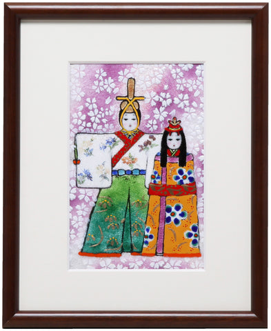 Saikosha - #008-02  Yubibina (Framed Cloisonné ware) - Free Shipping