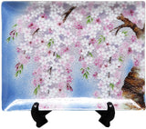 Saikosha - #005-02 Shidare Sakura (Cloisonné ware ornamental plate) - Free Shipping