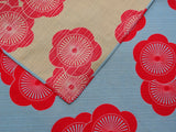 Isamonyou -  Double-Sided Dyeing Plum LB&B チーフ 伊砂文様 両面 梅 ミズイロ/ベージュ- Furoshiki (Japanese Wrapping Cloth)   48 x 48 cm