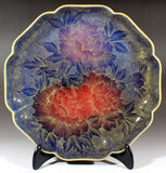 Fujii Kinsai Arita Japan - Yurisai Kinran Peony Ornamental plate 24.60 cm (Superlative Collection) - Free Shipping
