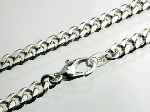 Saito - Curb  Chain (Wide size) Silver 925     (45 cm - 17.717")