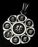 Saito - The Mandala on Lotus flower Silver Pendant Top (Silver 950)