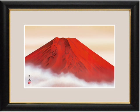 Sankoh Framed Mt. Fuji - G4-BF025L - Aka Fuji