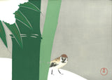 Kamisaka Sekka - #2 Sechu-Dake  (Sparrow in snow) - Free Shipping