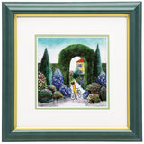 Saikosha - #015-07  A girl and a bicycle (Framed Cloisonné ware) - Free Shipping