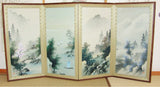 Japanese Traditional Hand Paint Byobu (Silk Folding Screen) - T 16 - Free Shipping