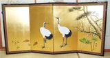 Japanese Traditional Hand Paint Byobu (Gold Leaf Folding Screen) - T22 - Free Shipping