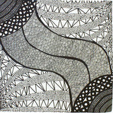 Art Brut - Kaze (Wind) charcoal gray  風 チャコールグレー - Furoshiki   50 x 50 cm