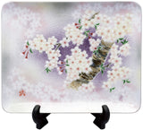 Saikosha - #005-07 Sakura (Cloisonné ware ornamental plate) - Free Shipping