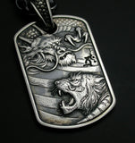Saito - Rise Dragon - R & Tiger Silver 950 Pendant