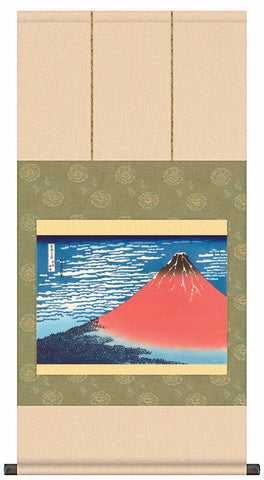Sankoh Kakejiku - G2-090A  - Katsushika Hokusai #33 Aka Fuji(Red Fuji)  - Free Shipping