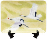 Saikosha - #004-05 Soukaku (Pair of crane)  (Cloisonné ware ornamental plate) - Free Shipping