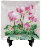 Saikosha - #003-12 Cyclamen (Cloisonné ware ornamental plate) 12.00 cm - Free Shipping