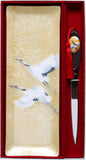 Saikosha - #022-04 Pen tray & Paper knife crane - Free Shipping