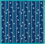 Okamisan - Shima Chidori 　縞千鳥　- Furoshiki 50 x 50 cm