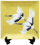 Saikosha - #003-22 Soukaku (Pair of crane) (Cloisonné ware ornamental plate) - Free Shipping