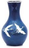 Saikosha - #010-09 Pair of Crane (Cloisonné ware vase) by Master T. Tamura - Free Shipping