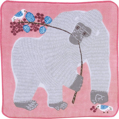 Kata Kata  soft towel 100% cotton - Gorilla Pink   25 x 25 cm