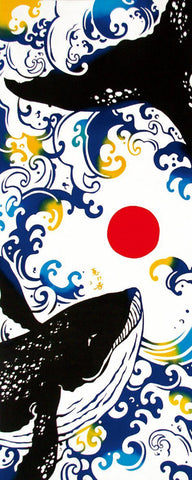 Kenema - Ebisu Kujira (Whale) (The dyed Tenugui)