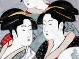 Sumidagawa - Kitagawa Utamaro- Kansei Sanbizin ( 寛政三美人) - Furoshiki 48 x 48 cm