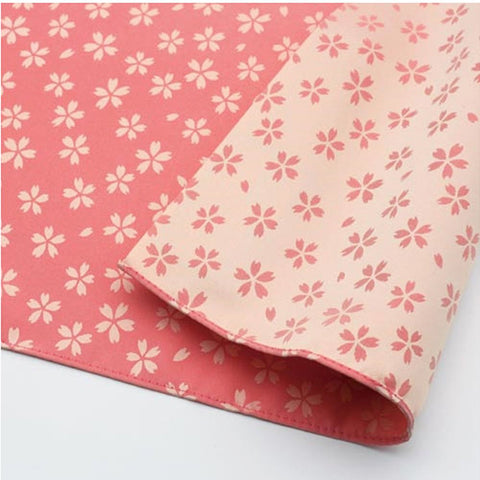 Kirara - Sakura -Double-Sided Dyeing Furoshiki - Pink/Cream - 48 x 48 cm
