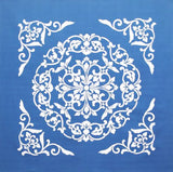 Maruwa - Shosoin Pattern Light Blue - Furoshiki (Japanese Wrapping Cloth) 100 x 100 cm