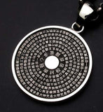 Saito - Heart Sutra Round Shape Silver Pendant Top (Silver 950)