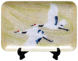 Saikosha - #003-18 Soukaku (Pair of crane) (Cloisonné ware ornamental plate) - Free Shipping