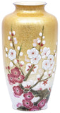 Saikosha - #009-17 Red & White Plum (Cloisonné ware vase) - Free Shipping