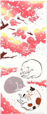 Kenema - Ohanami Neko  お花見猫  (The dyed Tenugui)