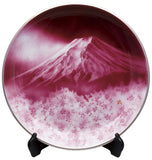 Saikosha - #007-01 Aka Fuji (Cloisonné ware ornamental plate) 40.00 cm - Free Shipping