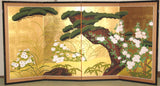 Tominaga Jyuho - Japanese Traditional Hand Paint Byobu (Gold Leaf Folding Screen) - X110 - Free Shipping